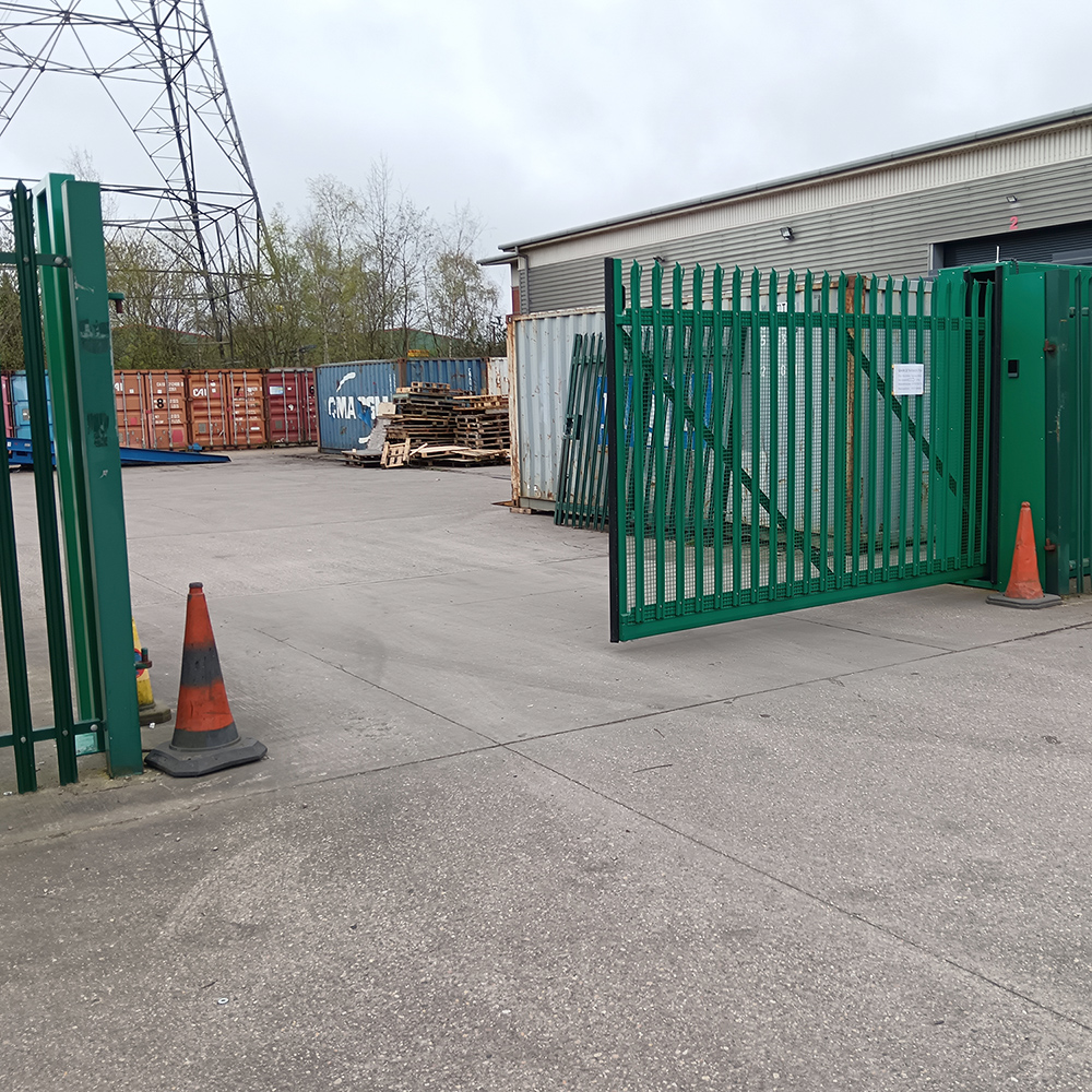 Secure gated access to the Duddeston container storage yard