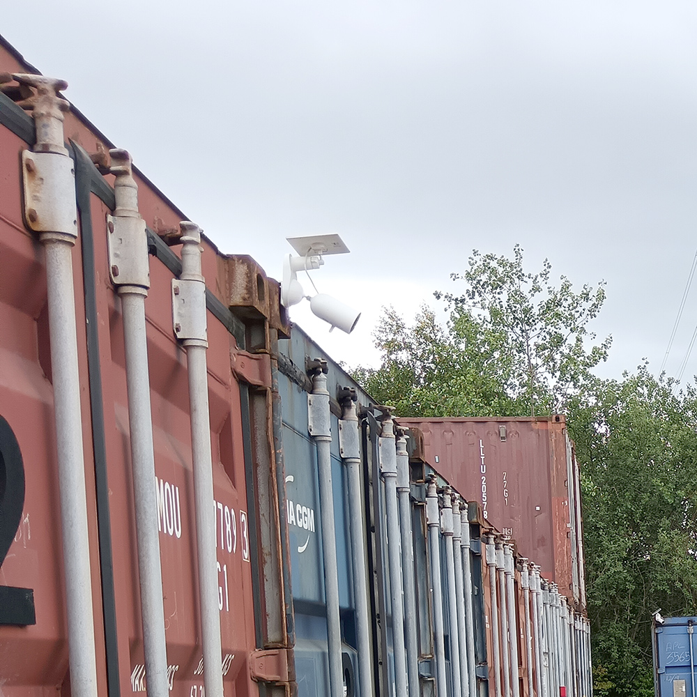 Smart CCTV monitoring the storage containers