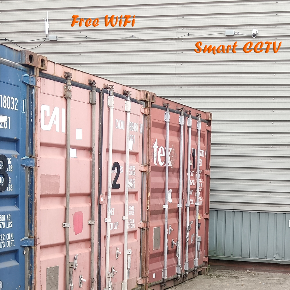 Free WiFi and smart CCTV at the container storage site